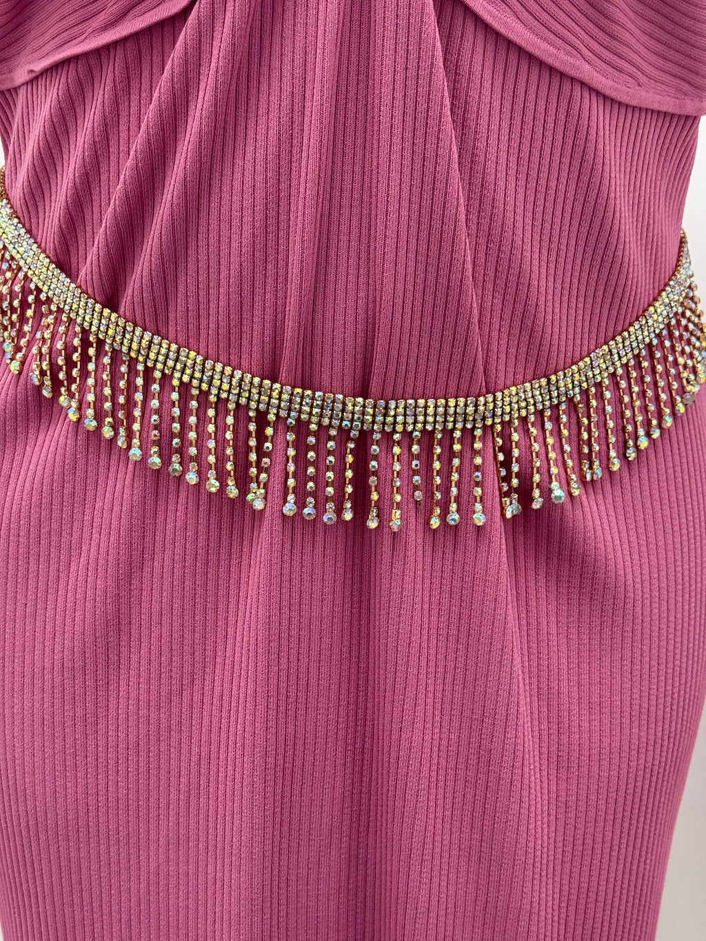 #353 Drop Crystal Belt 49 inch