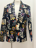 #69 Asian Print Blazer