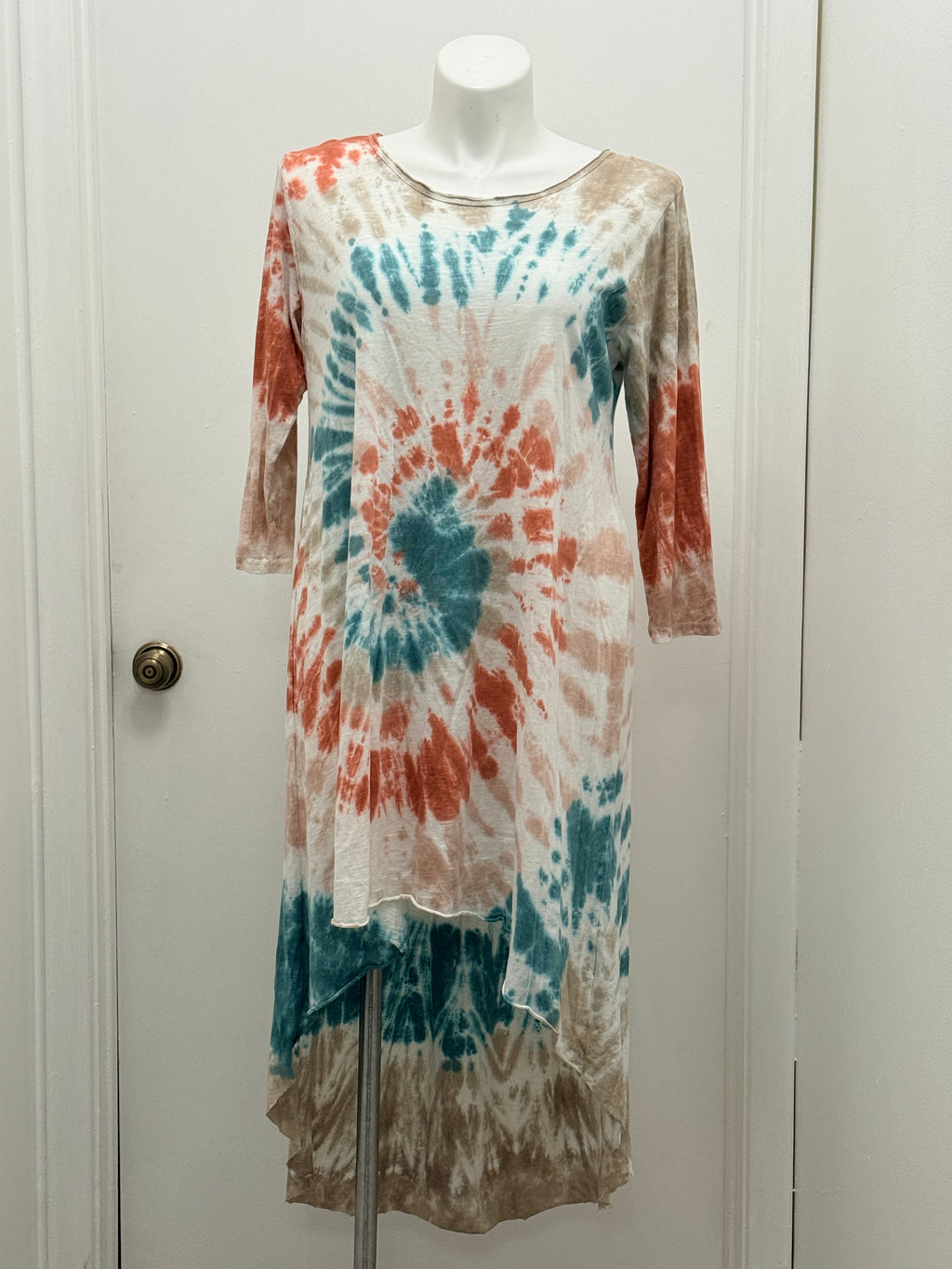 #122 Boho Tie-Dye Hi/Lo Dress