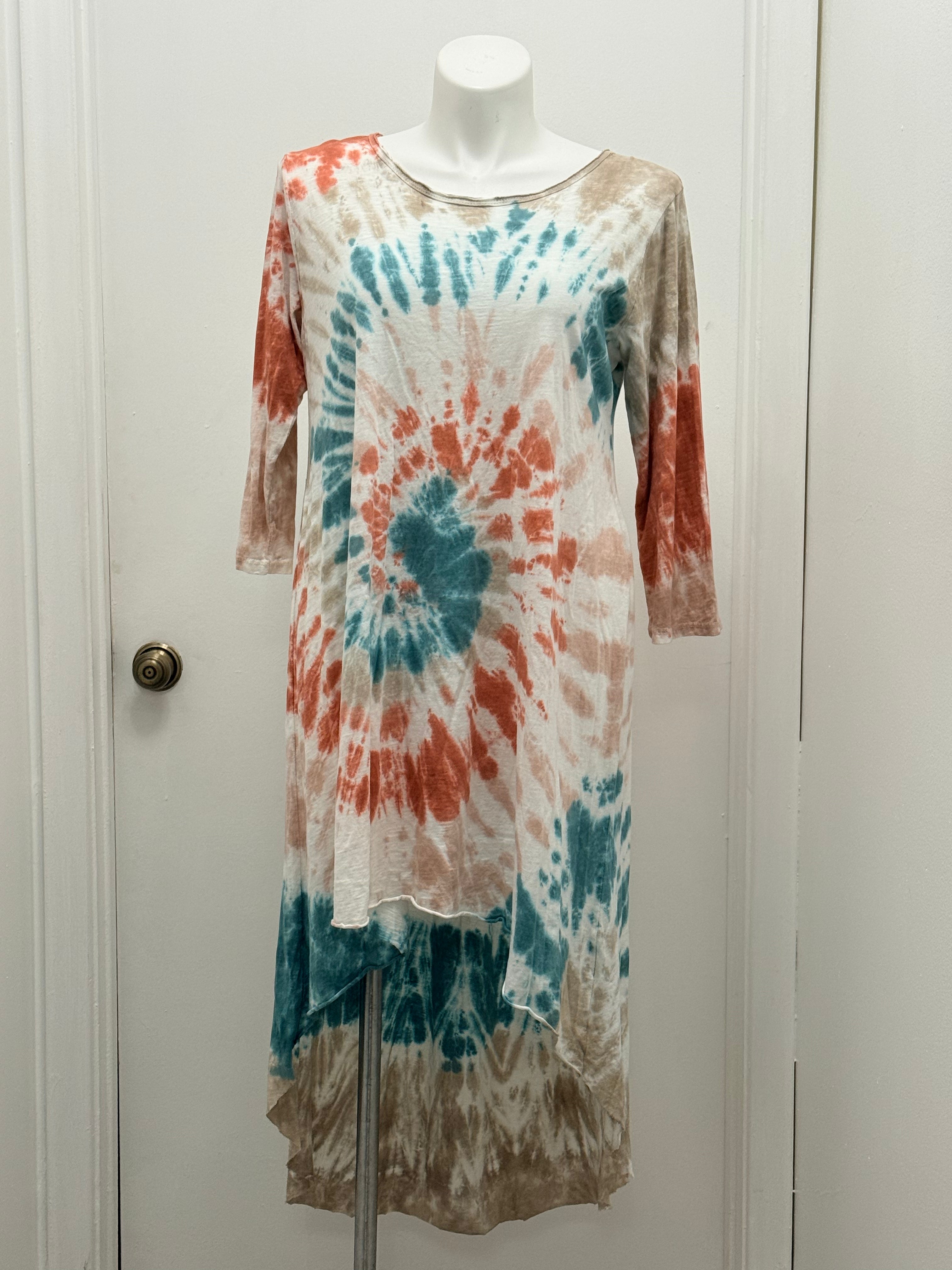 #122 Boho Tie-Dye Hi/Lo Dress
