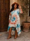 #122 Boho Tie-Dye Hi/Lo Dress
