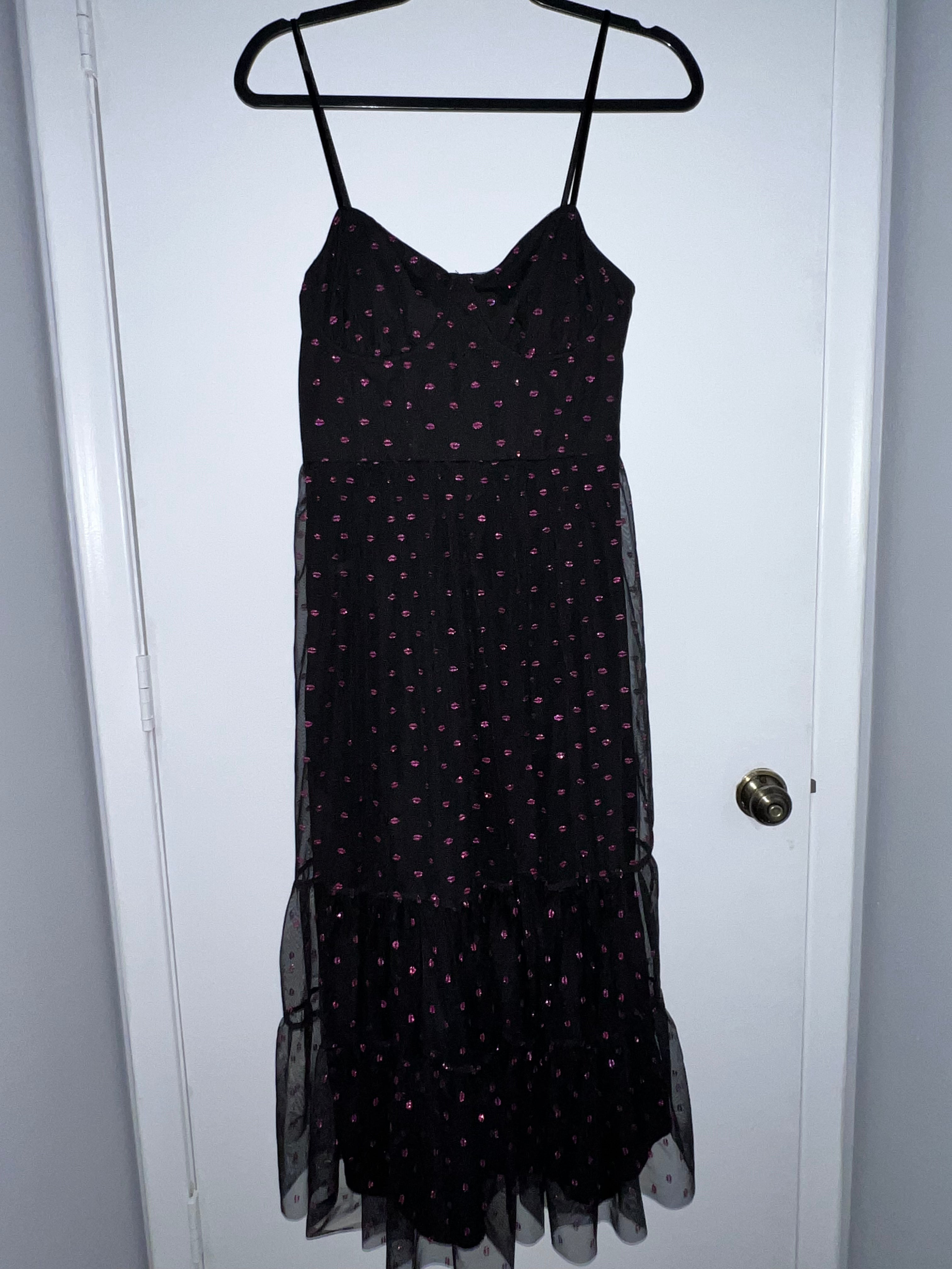 #203 Pink Lips Mesh Dress