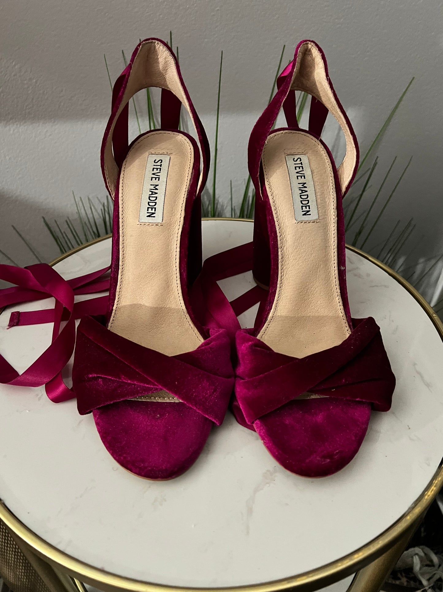 Velvet Ribbon Heels #356