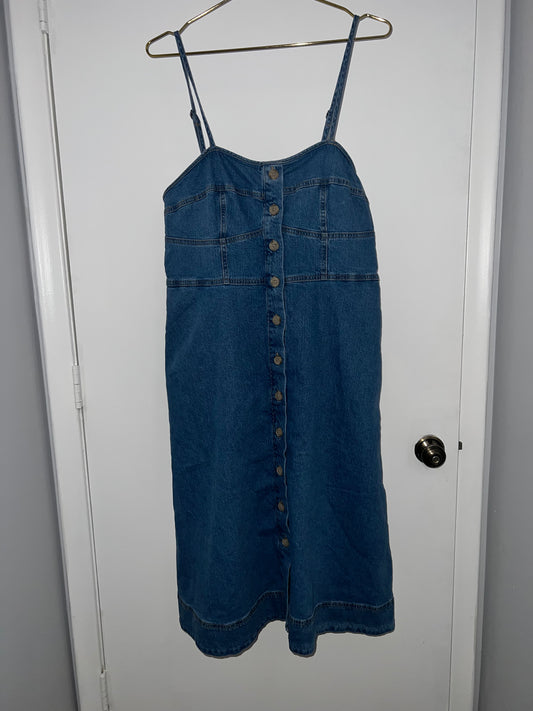 #101 Spaghetti Strap Denim Dress