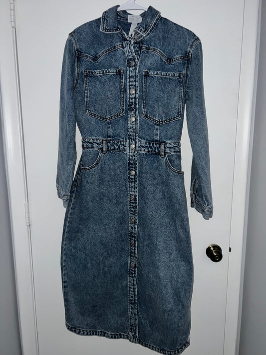 #180 Denim Midi Dress