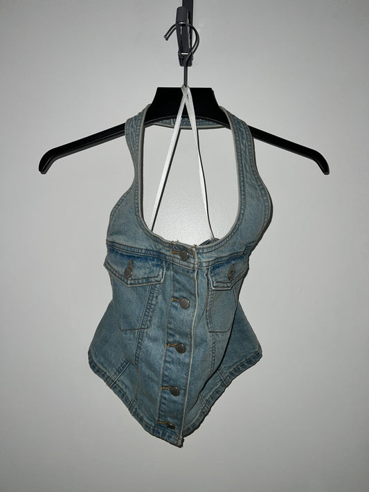 #238 Denim Halter