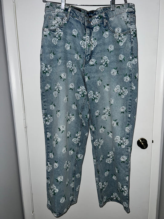 #413 Roses Denim Jeans