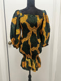 #120 Ankara Smocked Mini Dress