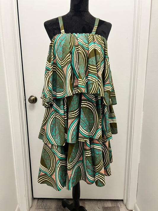 #240 3 Tier Ankara Dress