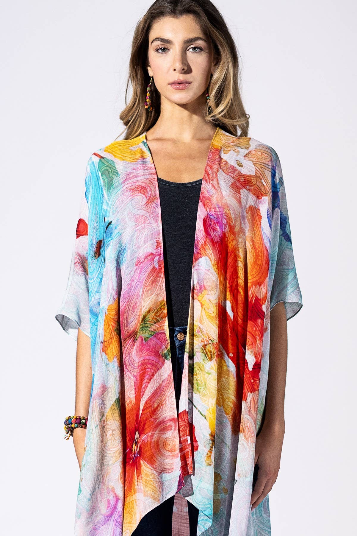 Island Petal Kimono: Fantasy Flower