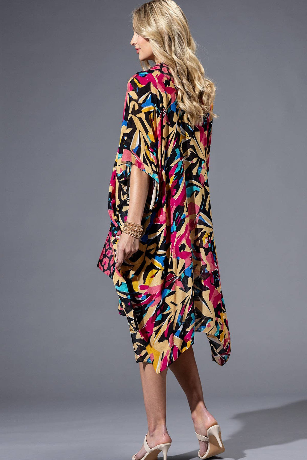#106 Abstract Multi Viscose Kimono/ OSFM