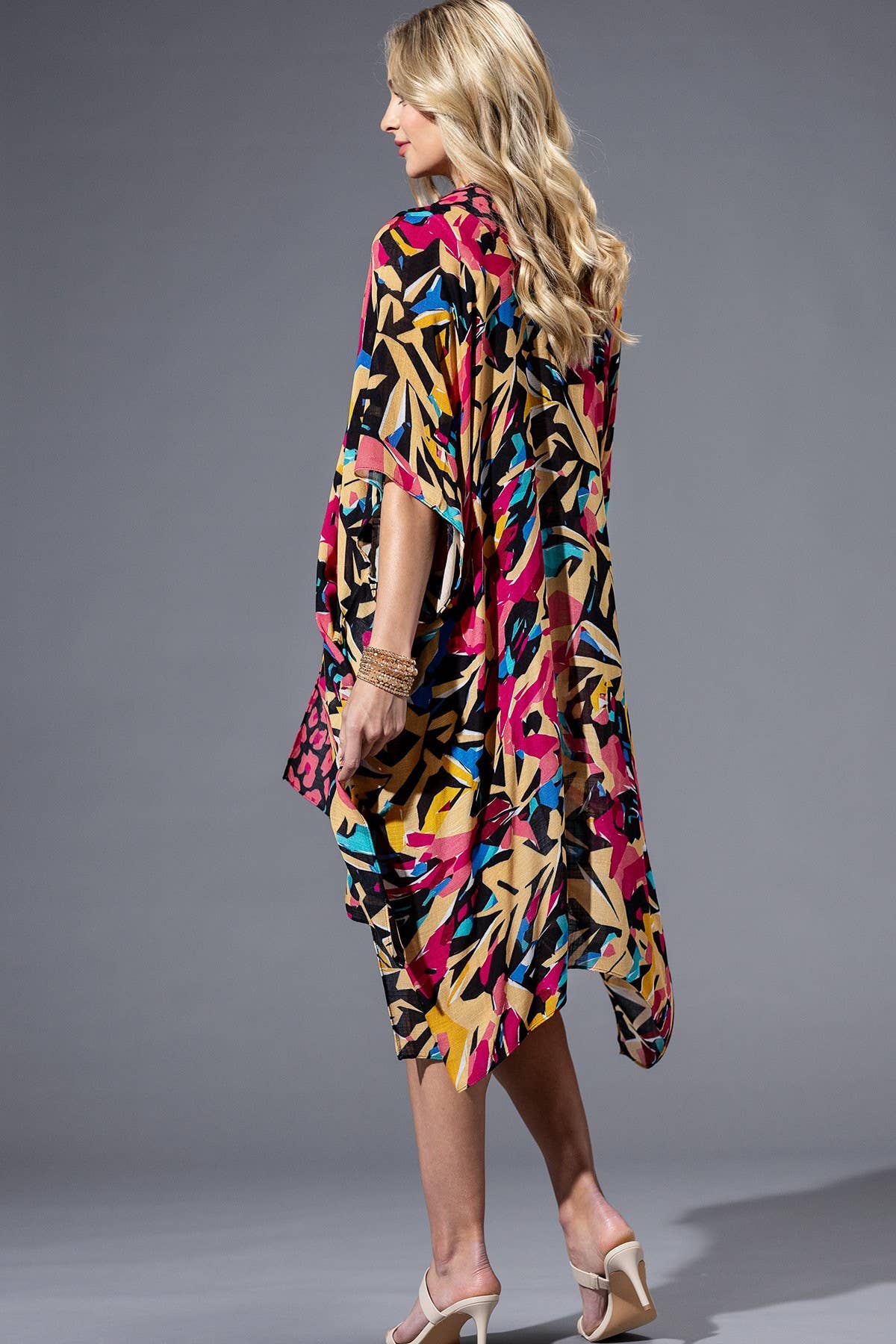 Abstract Multi Viscose Kimono: ABSTRACT MULTI