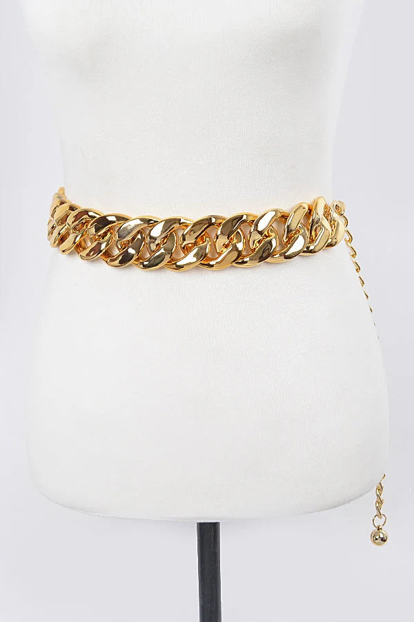 #324 Gold Chain Link Belt 43 inches