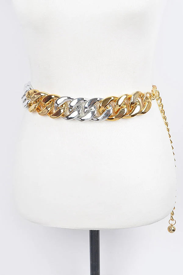 #337 Two Tone Chain Link Belt 44inches