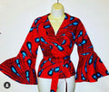 #134 Ankara Wrap Top